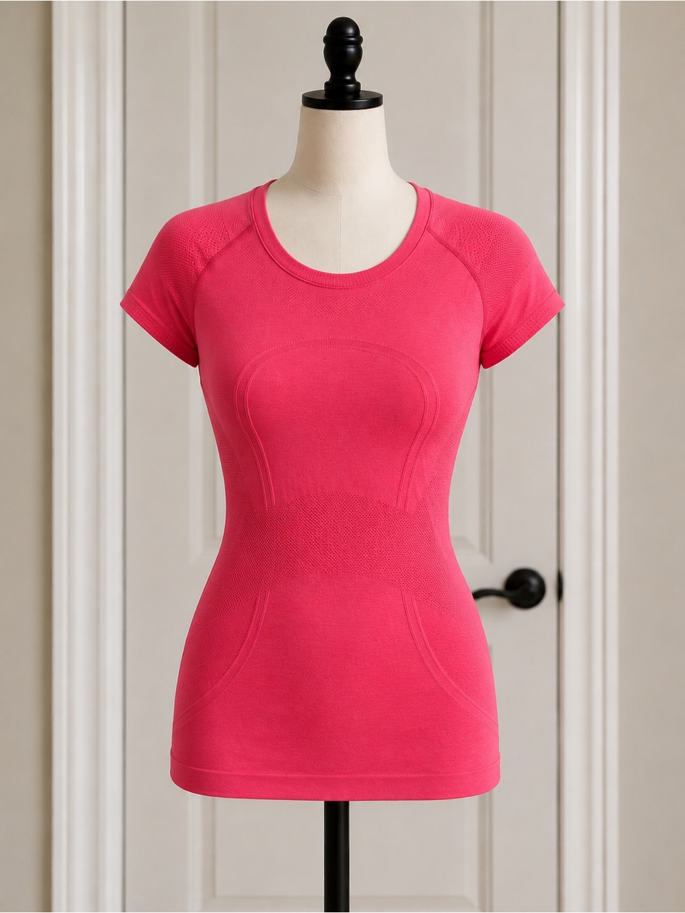 lululemon athletica Seamless Short Sleeve Tee in Hot Pink
